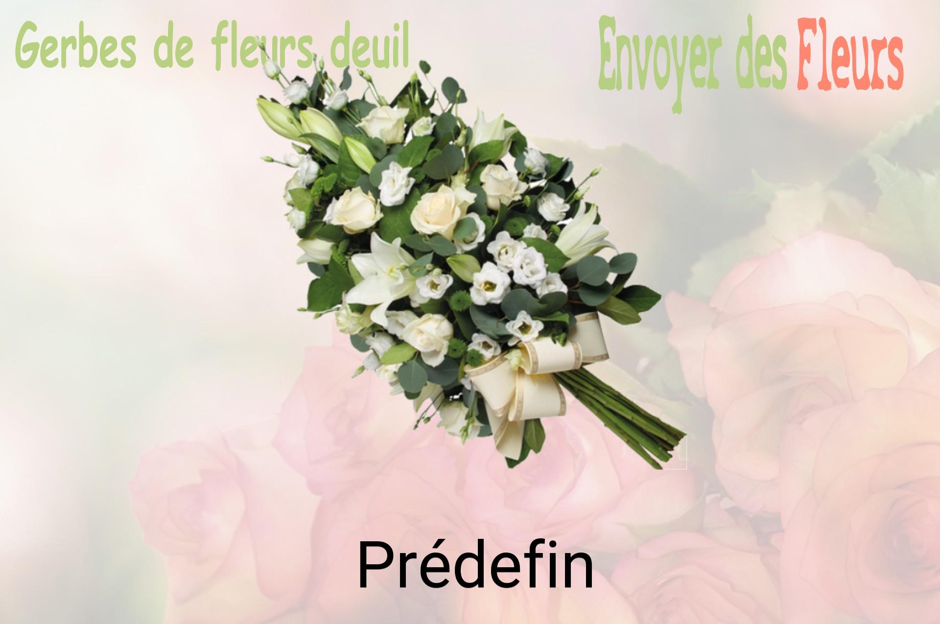 Gerbe de fleurs de deuil livrée à Prédefin